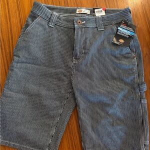 Dickies Navy and White Striped Carpenter Shorts